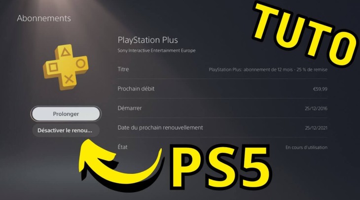 Comment désactiver le renouvellement automatique PlayStation Plus ?