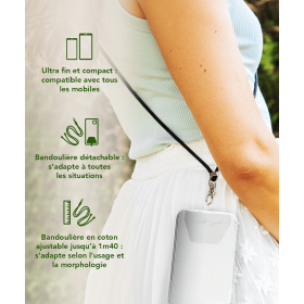 Bandoulière amovible Universelle 100% Recyclable Noire Just Green