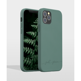 Coque iPhone 12 / 12 Pro Biodégradable Night Green Just Green
