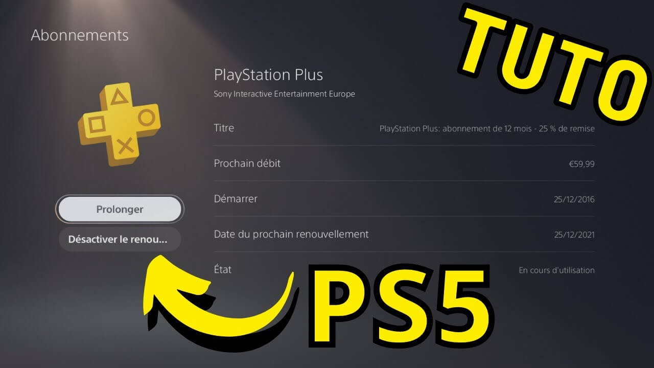 Comment désactiver le renouvellement automatique PlayStation Plus ?