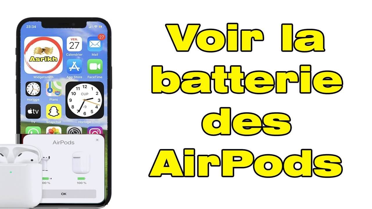 Afficher l’état de la batterie des AirPods sur iPhone